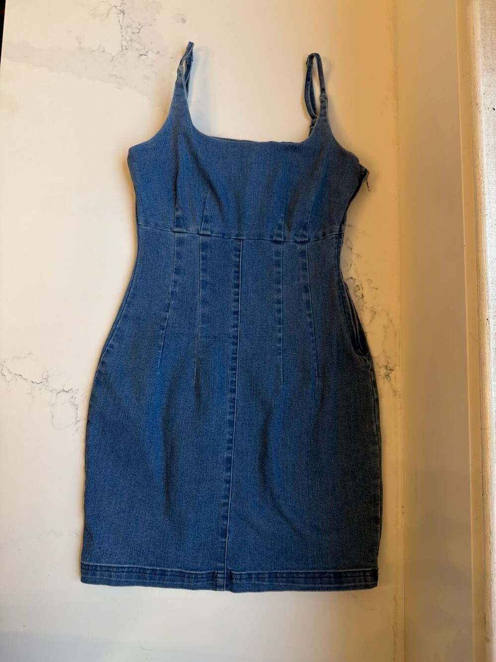 Forever 21 Bodycon Denim Cami Mini Dress